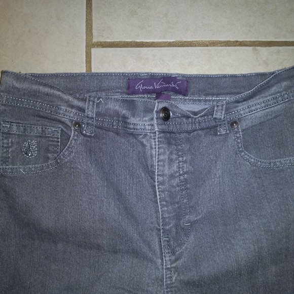 Women's Gloria Vanderbilt Gray Stretch Jeans Size 8 Average Cotton Polyester Spa - Picture 5 of 13